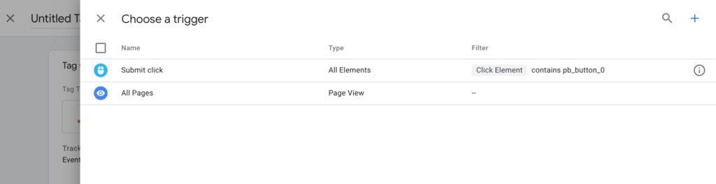 Google Tag Manager Choose Trigger