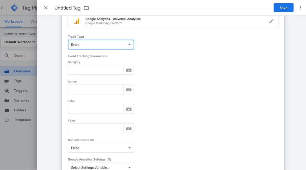 Google Tag Manager Configure Universal Analytics