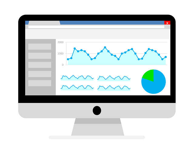 Graphic of a computer screen showing analytics information
