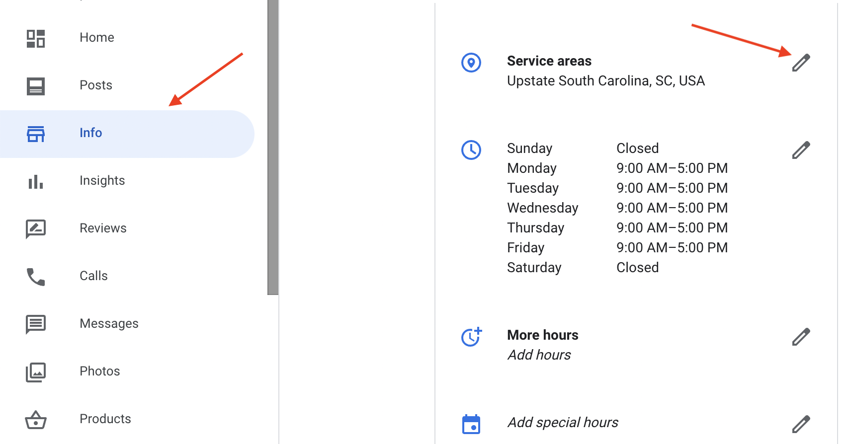 How many service areas can you have on Google business?