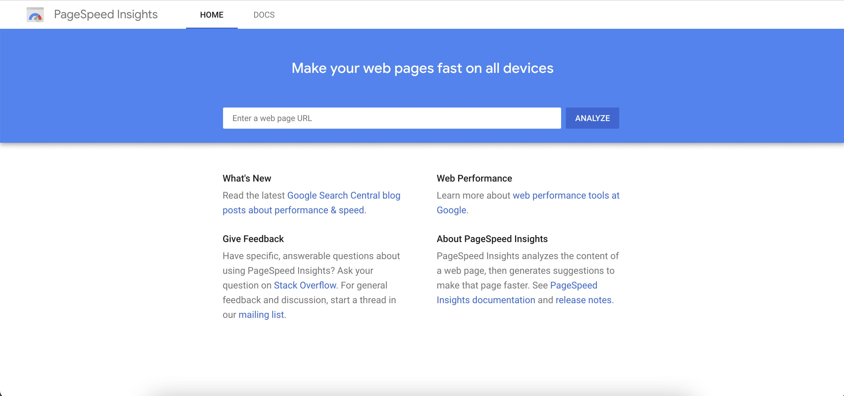 Google PageSpeed Insights Screenshot
